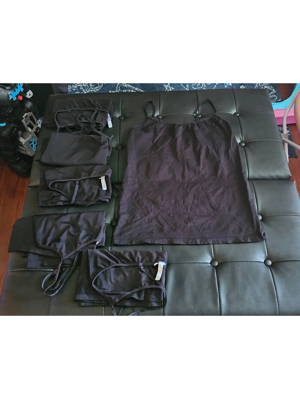 Womens large xl cami tank tops black euc lot bundle of 6